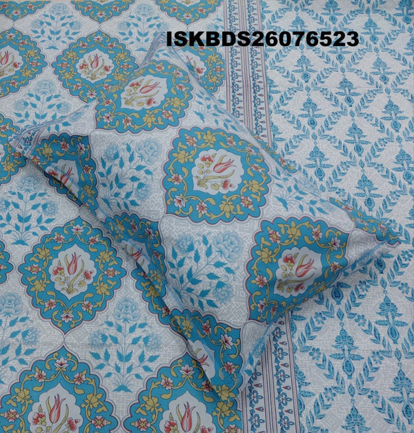 King Size Pure Cotton Bedsheet Set-ISKBDS26076523