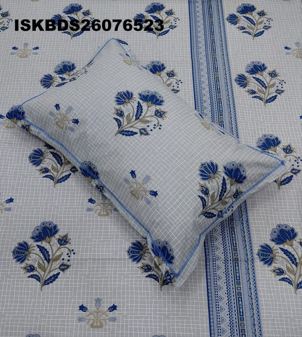 King Size Pure Cotton Bedsheet Set-ISKBDS26076523