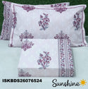 King Size Pure Cotton Bedsheet Set-ISKBDS26076524