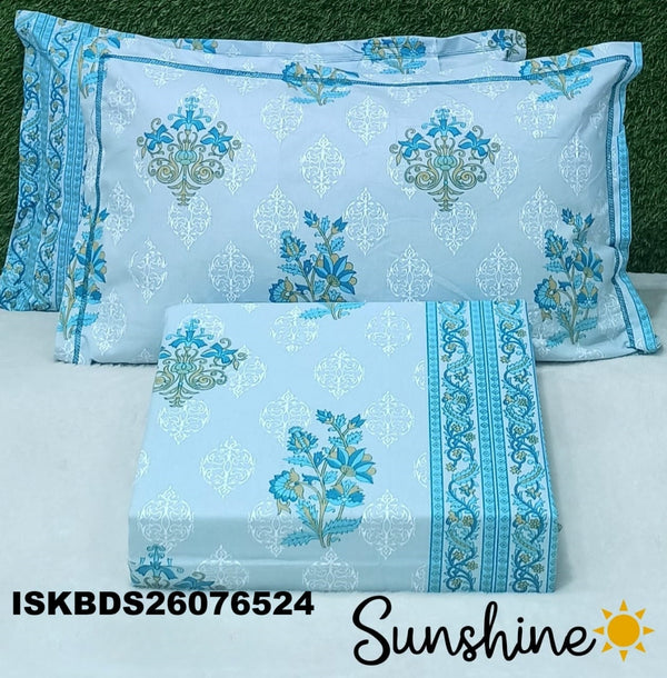 King Size Pure Cotton Bedsheet Set-ISKBDS26076524