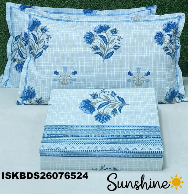King Size Pure Cotton Bedsheet Set-ISKBDS26076524