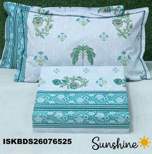 King Size Pure Cotton Bedsheet Set-ISKBDS26076525