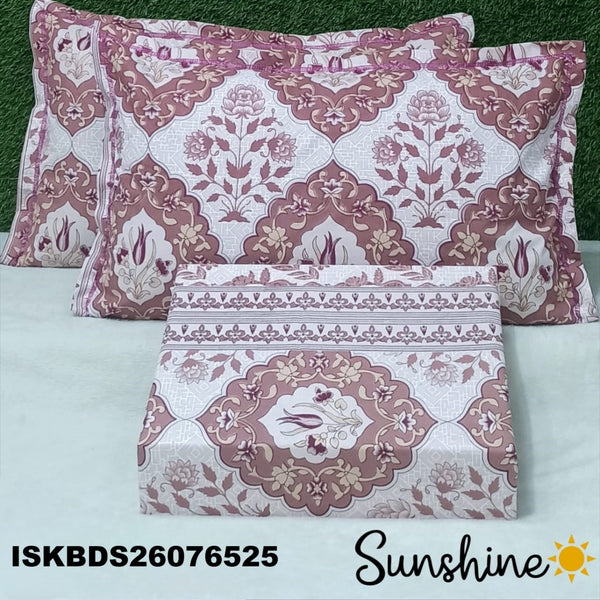 King Size Pure Cotton Bedsheet Set-ISKBDS26076525