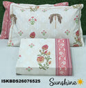 King Size Pure Cotton Bedsheet Set-ISKBDS26076525