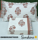 King Size Pure Cotton Bedsheet Set-ISKBDS26076525