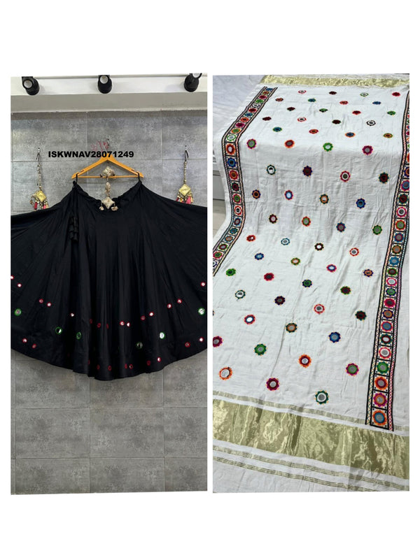 Embroidered Rayon Lehenga With Blouse And Dupatta-ISKWNAV28071249