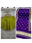Embroidered Rayon Lehenga With Blouse And Dupatta-ISKWNAV28071249
