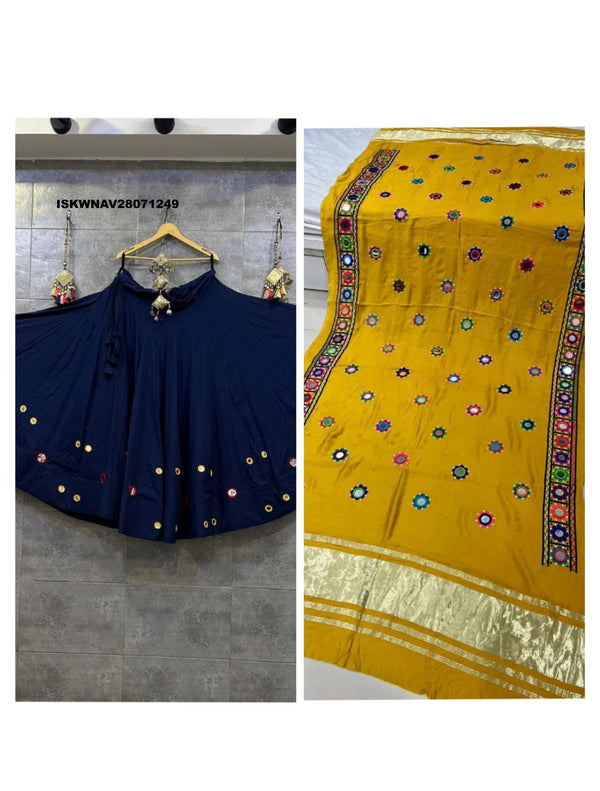 Embroidered Rayon Lehenga With Blouse And Dupatta-ISKWNAV28071249