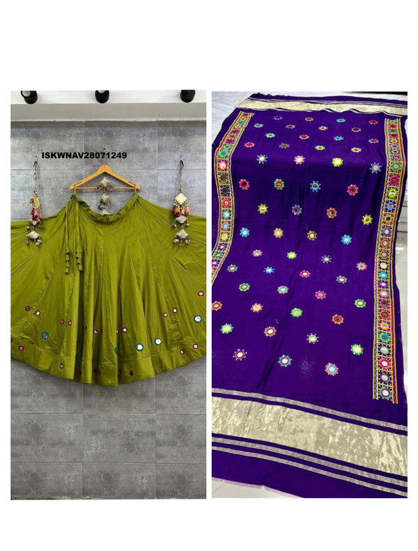 Embroidered Rayon Lehenga With Blouse And Dupatta-ISKWNAV28071249