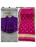 Embroidered Rayon Lehenga With Blouse And Dupatta-ISKWNAV28071249