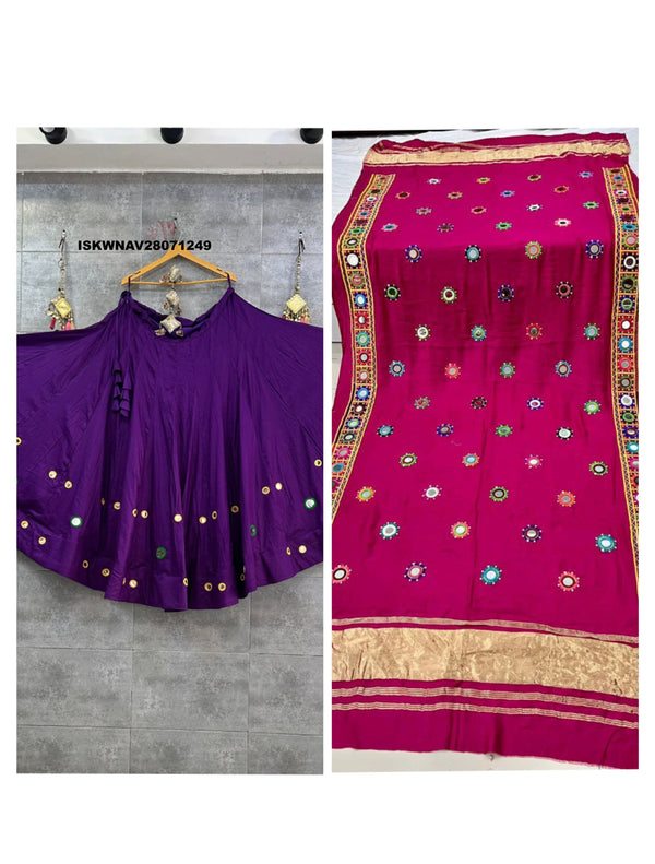 Embroidered Rayon Lehenga With Blouse And Dupatta-ISKWNAV28071249