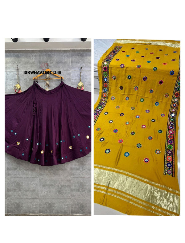 Embroidered Rayon Lehenga With Blouse And Dupatta-ISKWNAV28071249