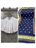 Embroidered Rayon Lehenga With Blouse And Dupatta-ISKWNAV28071249