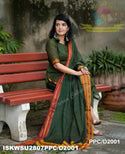 Cotton Silk Kurti With Pant And Dupatta-ISKWSU2807PPC/D2001