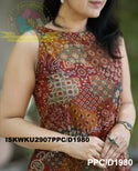 Ajrakh Printed Cotton A-Line Kurti With Palazzo-ISKWKU2907PPC/D1980