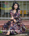 Printed Maslin Silk Anarkali Kurti With Pant-ISKWKU2907PPC/D1109