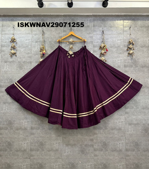 Sequined Rayon Cotton Lehenga With Blouse-ISKWNAV29071255