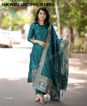 Banarasi Weaved Chanderi Silk Kurti With Silk Pant And Banarasi Dupatta-ISKWSU3007PPC/D1993