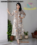Printed Cotton A-Line Kurti With Pant-ISKWKU3007PPC/D1941