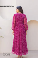 Digital Printed Georgette Dress-ISKWDR300727006