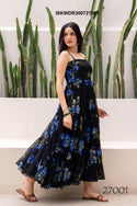 Digital Printed Georgette Dress-ISKWDR300727001