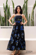 Digital Printed Georgette Dress-ISKWDR300727001