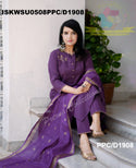 Embroidered Khadi Cotton Kurti With Pant And Linen Dupatta-ISKWSU0508PPC/D1908