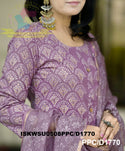 Hand Block Printed Cotton Kurti With Block Printed Pant And Kota Doriya Dupatta-ISKWSU0508PPC/D1770