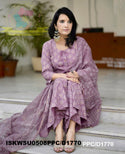 Hand Block Printed Cotton Kurti With Block Printed Pant And Kota Doriya Dupatta-ISKWSU0508PPC/D1770