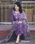 Khadi Cotton Kurti With Khadi Pant And Digital Printed Khadi Silk Dupatta-ISKWSU0508PPC/D1497