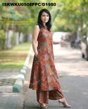 Ajrakh Printed Cotton Kurti With Palazzo-ISKWKU0508PPC/D1980