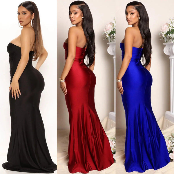 Color Sexy Party Dresses Women Slash Neck Full Sleeve Solid Dress Hot Summer Fashion Night Club Mini Dresses mmOSee6763 - Ishaanya