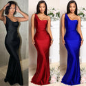 Color Sexy Party Dresses Women Slash Neck Full Sleeve Solid Dress Hot Summer Fashion Night Club Mini Dresses mmOSee6763 - Ishaanya