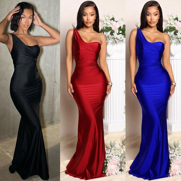 Color Sexy Party Dresses Women Slash Neck Full Sleeve Solid Dress Hot Summer Fashion Night Club Mini Dresses mmOSee6763 - Ishaanya