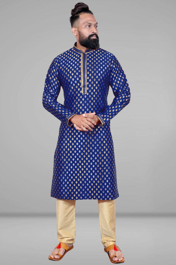 Jacquard Kurta With Cotton Pajama