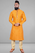 Jacquard Kurta With Cotton Pajama