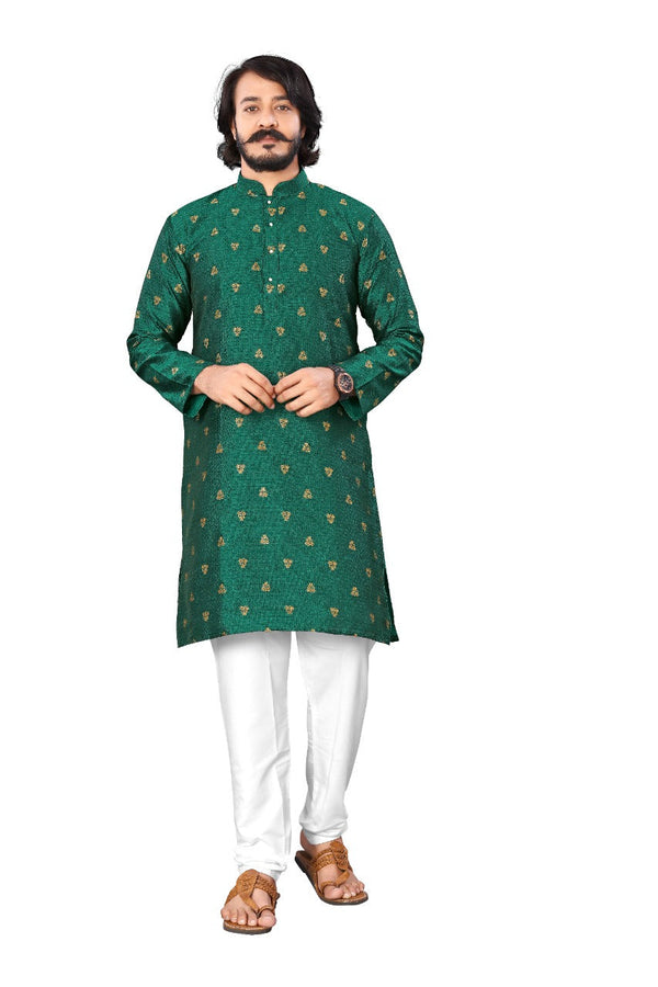 Jacquard Kurta With Cotton Pajama