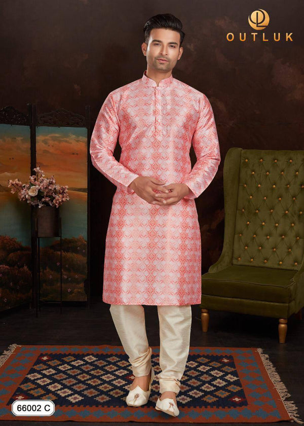 Digital Print Silk Kurta And Pajama