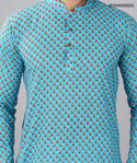 Cotton Printed Men's Long Kurta-IRSMKR0001