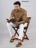 Cotton Printed Men's Long Kurta-IRSMKR0001