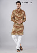 Cotton Printed Men's Long Kurta-IRSMKR0001