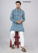 Cotton Printed Men's Long Kurta-IRSMKR0001