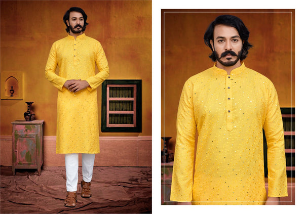 Cotton Kurta With Pajama-Di. No- 33