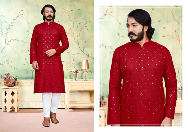 Cotton Kurta With Pajama-Di. No- 32