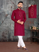 Silk Kurta With Cotton Pajama