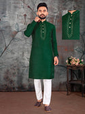 Silk Kurta With Cotton Pajama