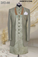 Men's Velvrt Kurta With Silk Pant And Jacket-ISKM19121546