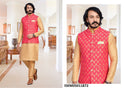 Art Silk Kurta With Pajama And Jacquard Jacket-ISKM05011872