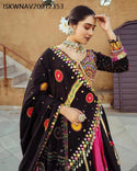 Digital Printed Butter Silk Lehenga With Blouse And Dupatta-ISKWNAV20012353 - Ishaanya