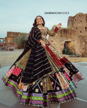 Digital Printed Butter Silk Lehenga With Blouse And Dupatta-ISKWNAV20012353 - Ishaanya